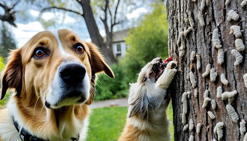 Cómo saber si mi perro ha estado en contacto con una oruga procesionaria