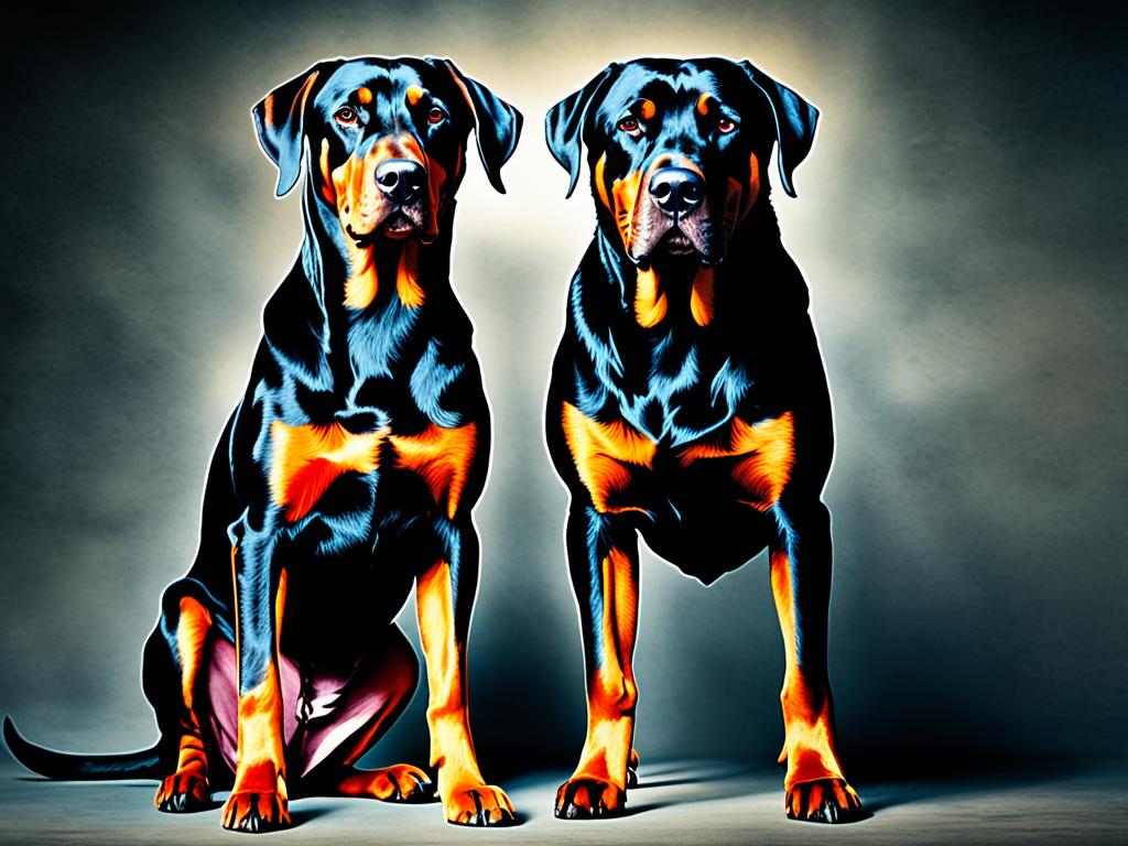 ¿Qué perro es más grande dóberman o Rottweiler?